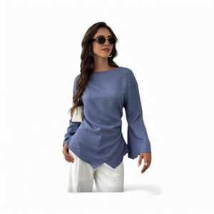 Elegant Blue Women's Top